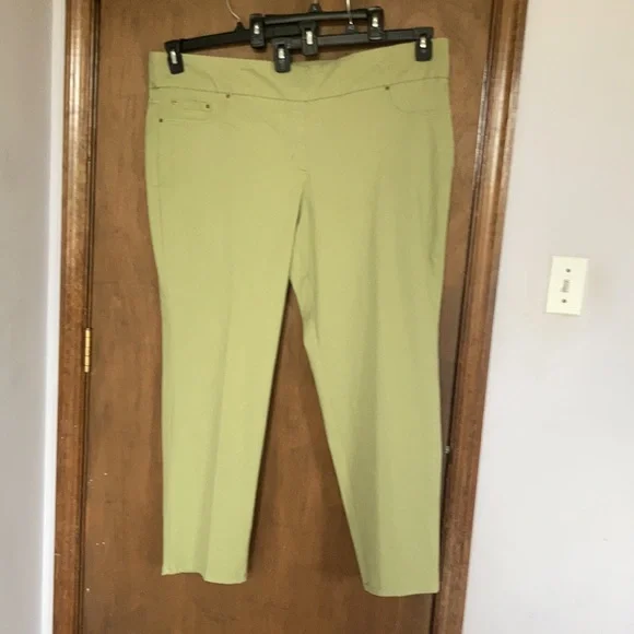 Ruby Rd pant new sage green slimming contour waistband pant 22W - Picture 13 of 17